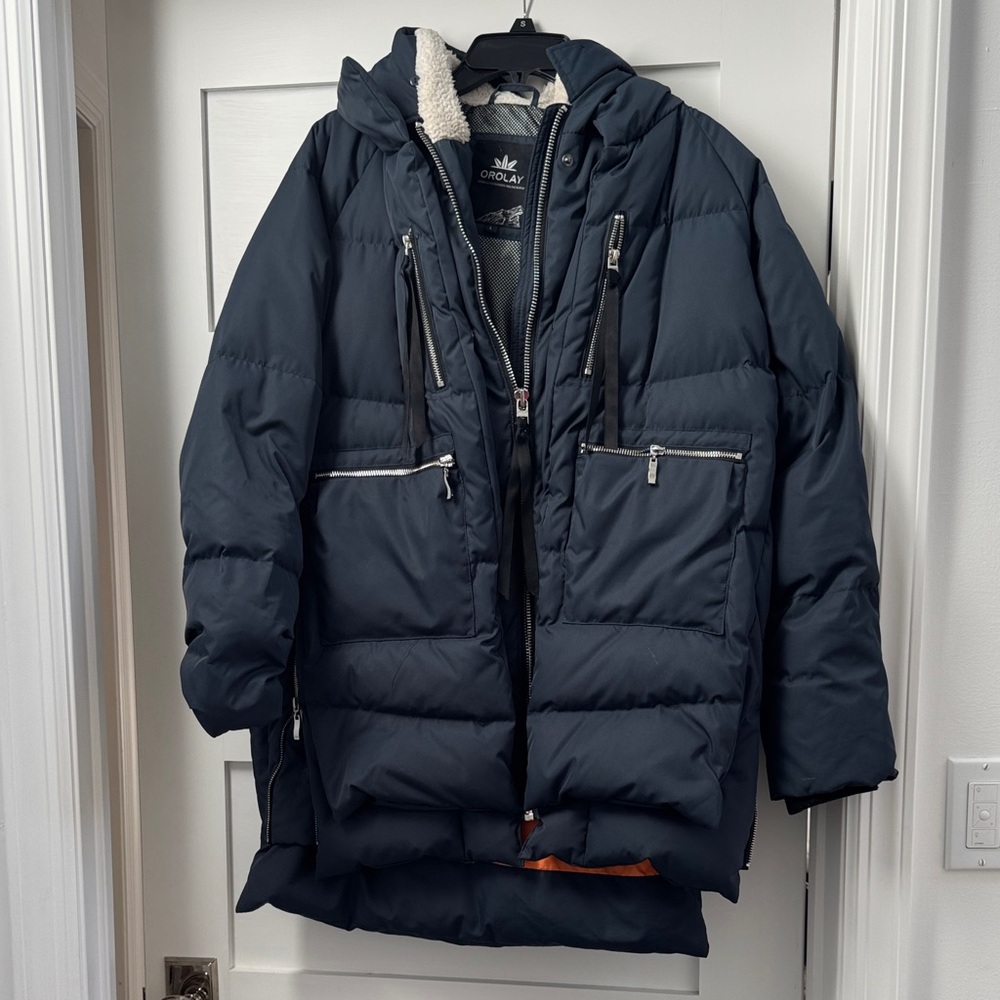 Women’s Orolay Navy Puffer Jacket Large